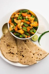 Mix Veg Recipe with Homemade Soft Rotis